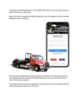 Uber For Tow Trucks App – Get Roadside Assistance On Demand