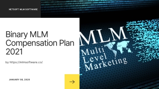 Netsoft MLM Software - Binary MLM Compensation Plan 2021