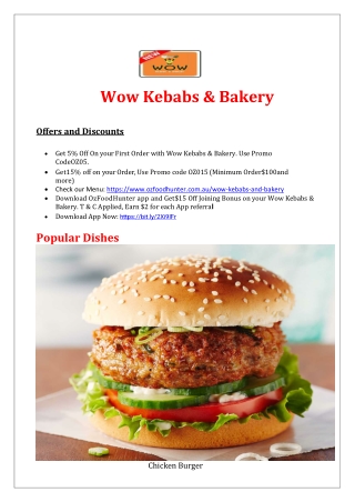 Wow Kebabs Mandurah Restaurant, WA – 15% off