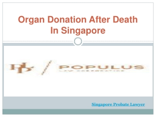 Organ Donation After Death In Singapore