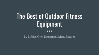 best of outdoor fitness equipment