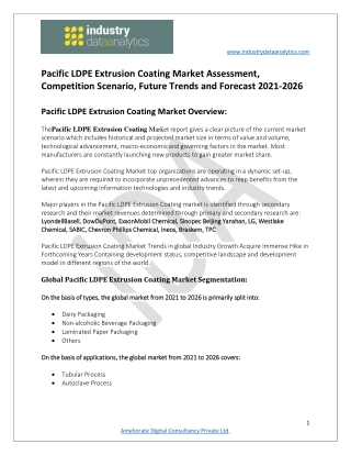 Pacific LDPE Extrusion Coating Market Current Demands and Supply