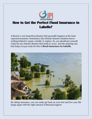 Best Flood Insurance In Labelle | John Perry Insurance