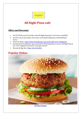 15% Off - All Night Pizza Cafe Victoria park delivery and takeaway,WA