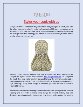 Styles your Look with us