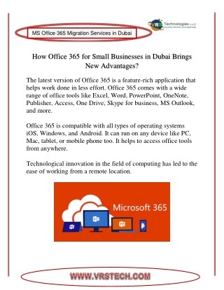 How Office 365 for Small Businesses in Dubai Brings New Advantages?