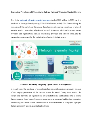 Network Telemetry Market Quantitative Analysis, Current and Future Trends