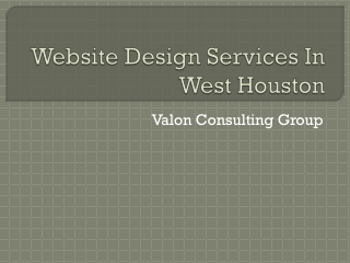 Website Design Services In West Houston