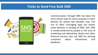 Tricks to Send Free Bulk SMS