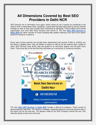 How to choose Best Seo Services in Delhi ncr