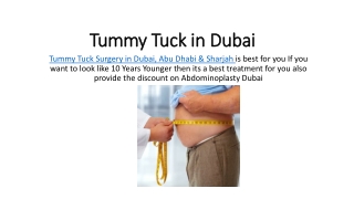 Tummy Tuck in Dubai