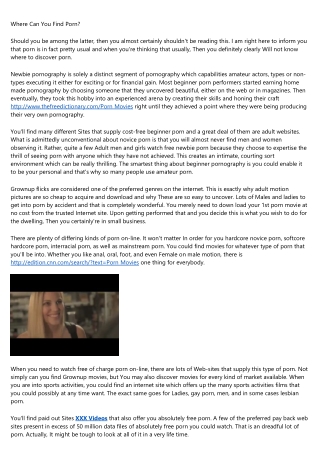 A Productive Rant About Porn Videos