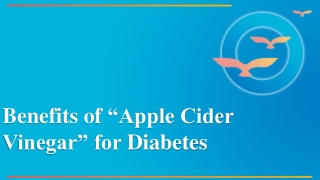 Top 5 Benefits of Apple Cider Vinegar in Diabetes.