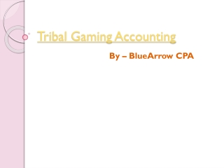 Accounting Services for Casino & Gaming Industries – BlueArrowCPA