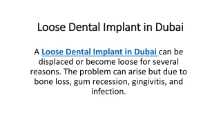 Loose Dental Implant in Dubai