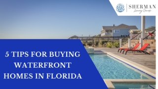 5 Tips for Buying Waterfront Homes in Florida
