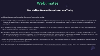 Intelligent test automation