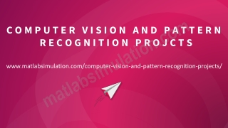 Computer Vision and Pattern Recognition Projects Research Help