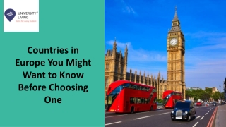 Countries in Europe You Might Want to Know Before Choosing One