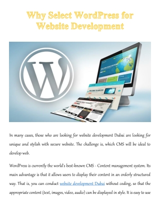 Why Select WordPress for Website Development