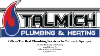 Top Plumbing Repair Services Colorado Springs CO.