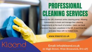 Professional Cleaning Services in Birmingham - Kleend