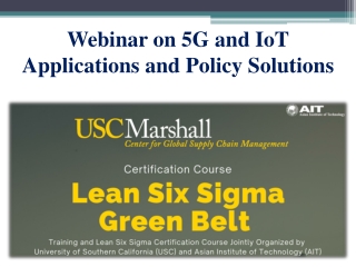 Webinar on 5G and IoT Applications and Policy Solutions