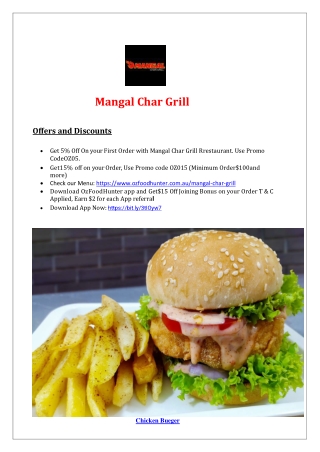 5% Off - Mangal Char Grill Middle Eastern, Turkish Menu Underwood, QLD
