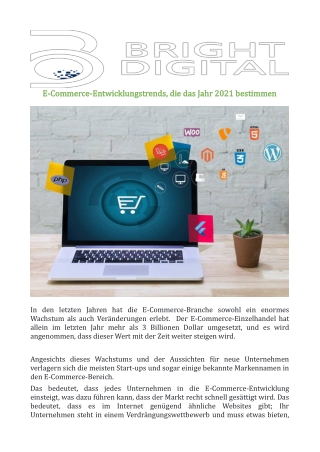 E-Commerce-Entwicklungstrends, die das Jahr 2021 bestimmen