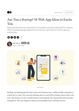 Are You a Startup? Top Web App Ideas to Excite You