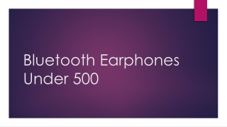 bluetooth earphones under 500