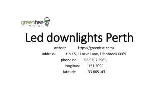 Led downlights Perth