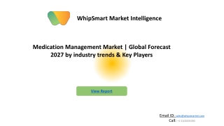 Global Medication Management Market  Industry | Whipsmartmi