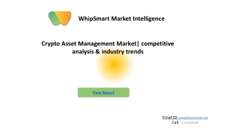 Crypto Asset Management Market Global Forecast 2027 by industry trends & Key Pla