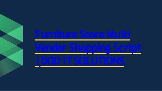 Best Furniture Store Multi Vendor Script - Readymade Clone Script