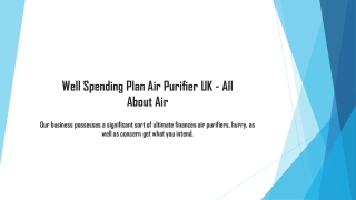 Air Purifier UK - All About Air