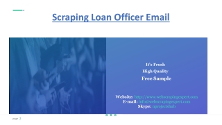 Scraping Loan Officer Email