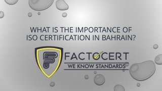 What is the Importance of ISO Certification in Bahrain