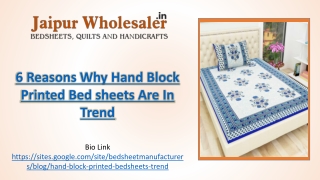 Reasons Why Hand Block Print Bed sheets Are In Trend