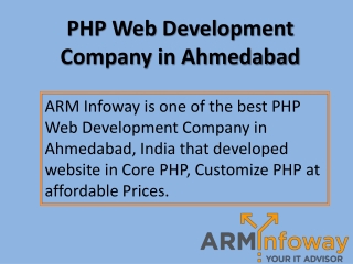 PHP Web Development Company in Ahmedabad