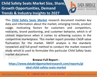 Child Safety Seats Market Top Players: Newell Brands, Britax Childcare Pty Ltd