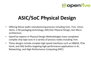 ASIC/SoC Physical Design