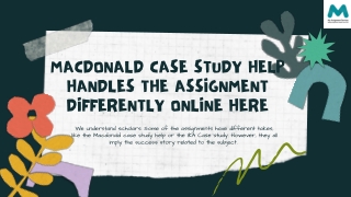 A quick Guide on Macdonald Case Study Help