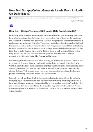 How Do I Generate Leads From LinkedIn On Daily Basis