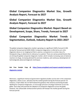 Global Companion Diagnostics Market