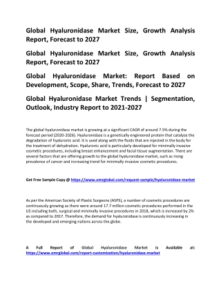 Global Hyaluronidase Market