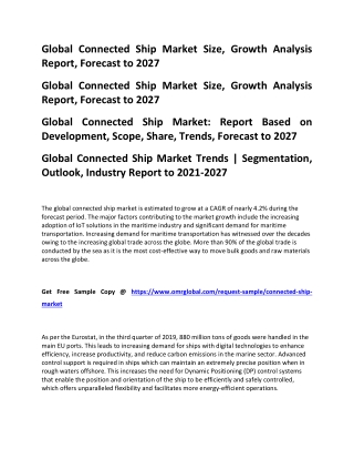 Global Connected Ship Market