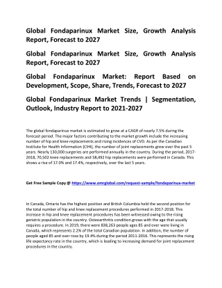 Global Fondaparinux Market
