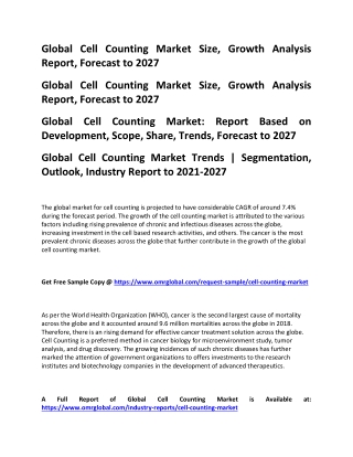 Global Cell Counting Market