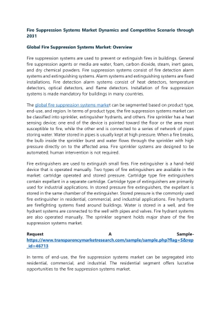 Fire Suppression Systems Market Dynamics and Competitive Scenario through 2031